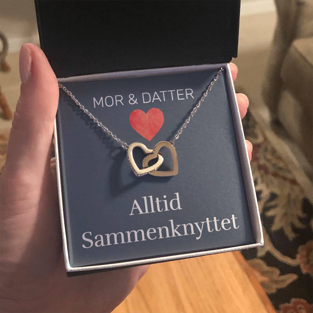 Mor & Datter - Alltid Sammenknyttet - Halskjede To Hjerter