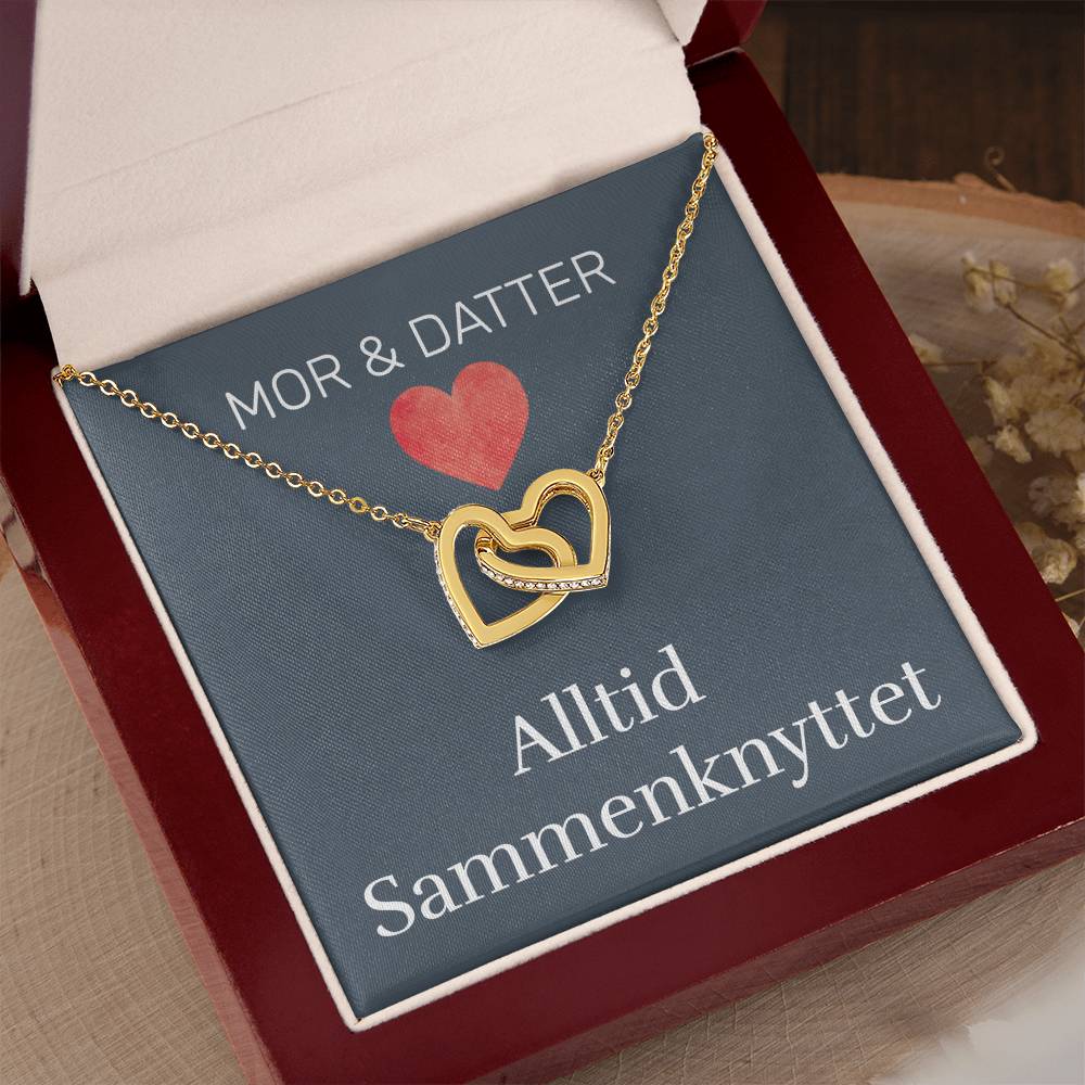 Mor & Datter - Alltid Sammenknyttet - Halskjede To Hjerter