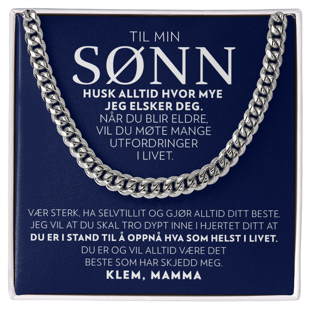 Til Min Sønn (Fra Mamma)- Fortsett Å Være Sterk - Halskjede Panserkjede